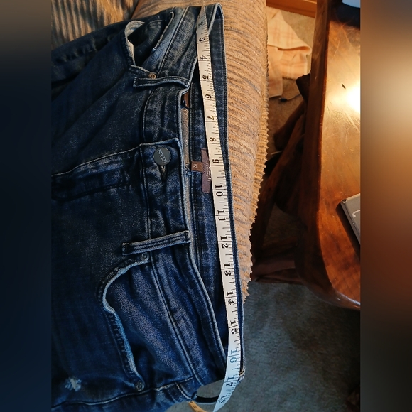 NYDJ Jeans Women's jeans Teresa Wideleg Blue Riverwalk wash Raw hem size 12 - Picture 3 of 16